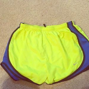 Nike running shorts - neon yellow and blue